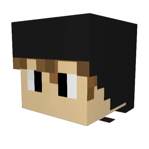 xrabowek Minecraft avatar head, 3D render