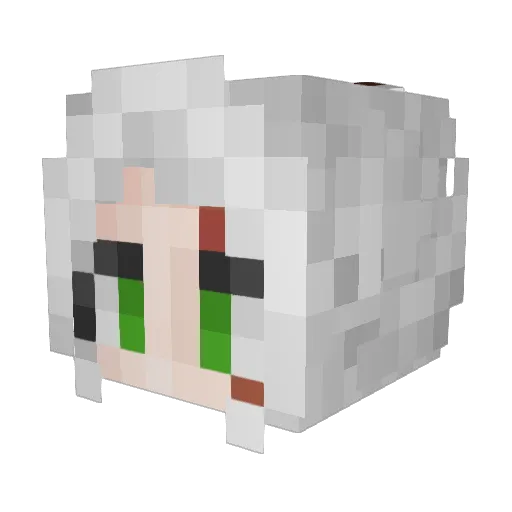 xrailous Minecraft avatar head, 3D render