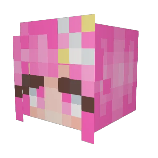 xrainyydays Minecraft avatar head, 3D render