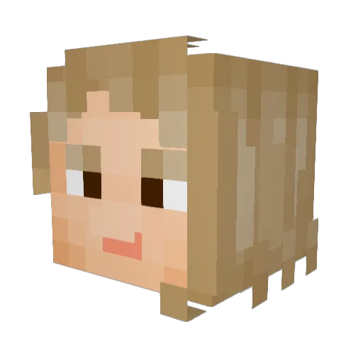 xrayo Minecraft avatar head, 3D render