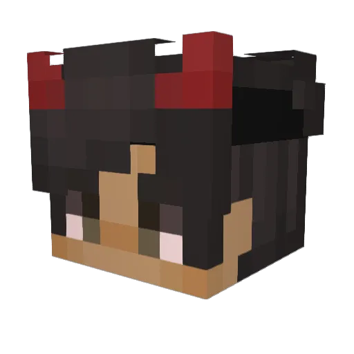 xrcher Minecraft avatar head, 3D render