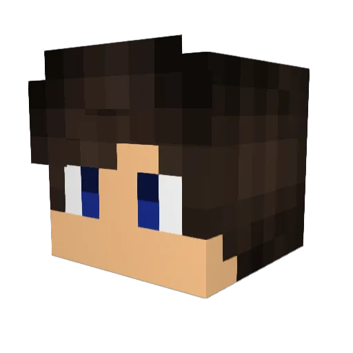xrelani Minecraft avatar head, 3D render