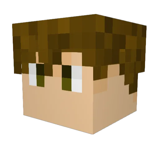 xrev87x Minecraft avatar head, 3D render