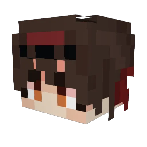 xrikuwus Minecraft avatar head, 3D render