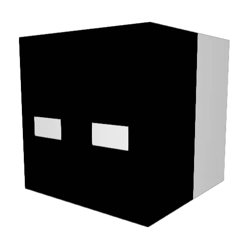 xrlq Minecraft avatar head, 3D render