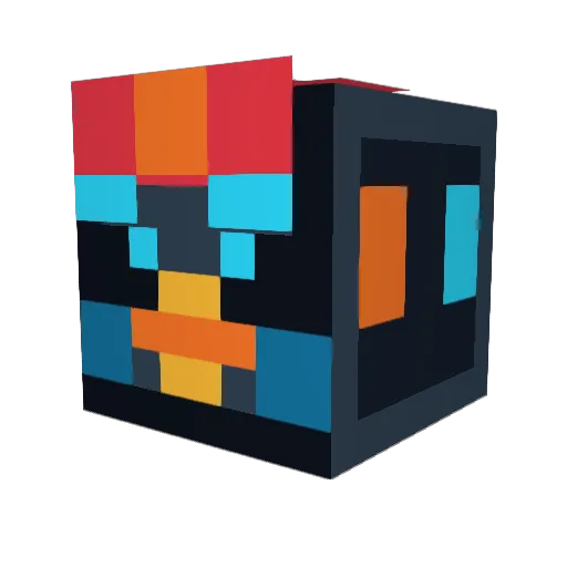 xroostrx Minecraft avatar head, 3D render