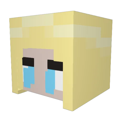 xroz_ Minecraft avatar head, 3D render