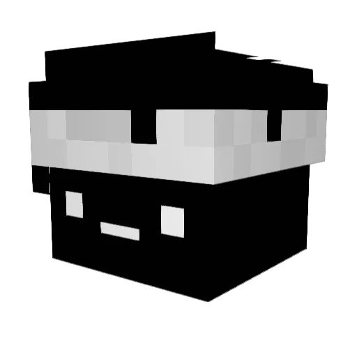 xrpks Minecraft avatar head, 3D render