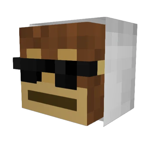 xrrgraal Minecraft avatar head, 3D render