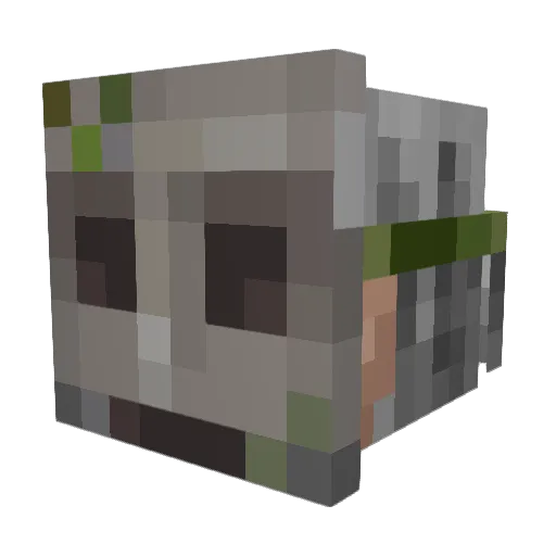 xrsry Minecraft avatar head, 3D render