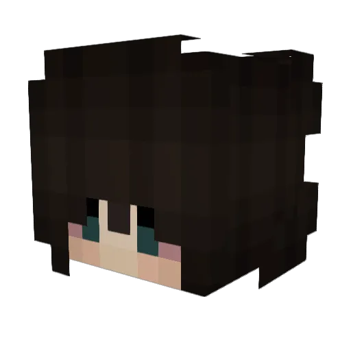 xsaraXx Minecraft avatar head, 3D render