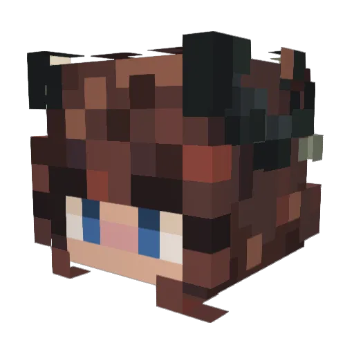xsarais Minecraft avatar head, 3D render