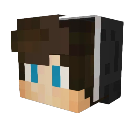 xsdny Minecraft avatar head, 3D render