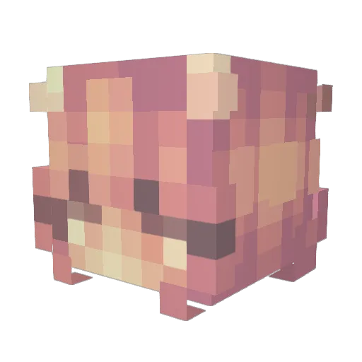 xsecie Minecraft avatar head, 3D render