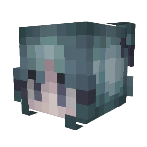 xserenes Minecraft avatar head, 3D render