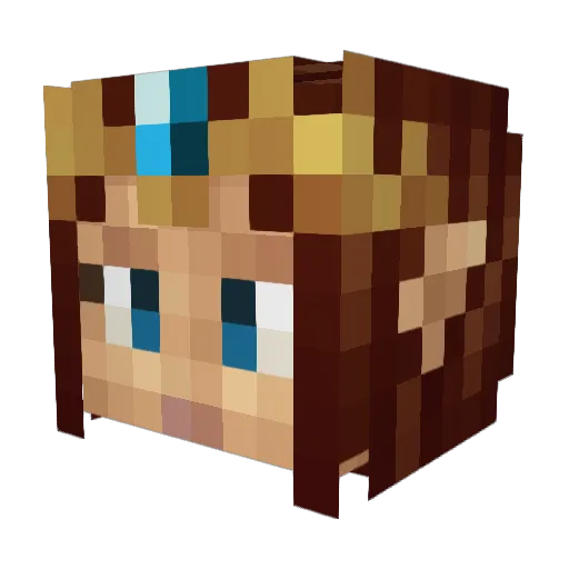 xsharx Minecraft avatar head, 3D render