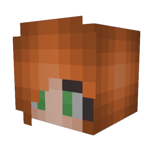 xshirahx Minecraft avatar head, 3D render