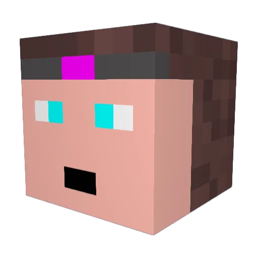 xshrubx Minecraft avatar head, 3D render