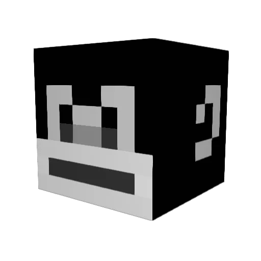 xsi9 Minecraft avatar head, 3D render