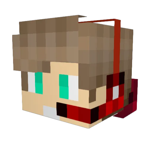 xsimo1_ Minecraft avatar head, 3D render
