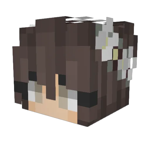xsincerelyyb Minecraft avatar head, 3D render
