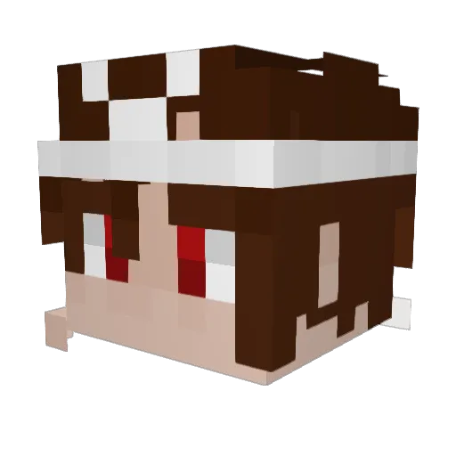 xskrrx Minecraft avatar head, 3D render