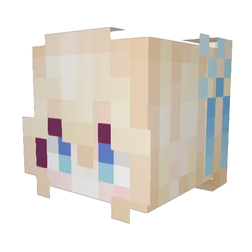 xsling Minecraft avatar head, 3D render