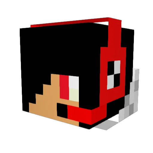 xsluggerboyx Minecraft avatar head, 3D render