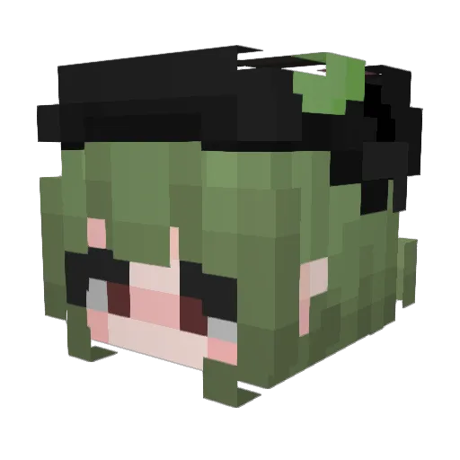 xsofsx Minecraft avatar head, 3D render