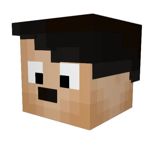 xsourse Minecraft avatar head, 3D render