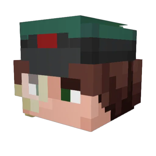 xspacex_ Minecraft avatar head, 3D render