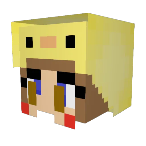 xstefa_ Minecraft avatar head, 3D render