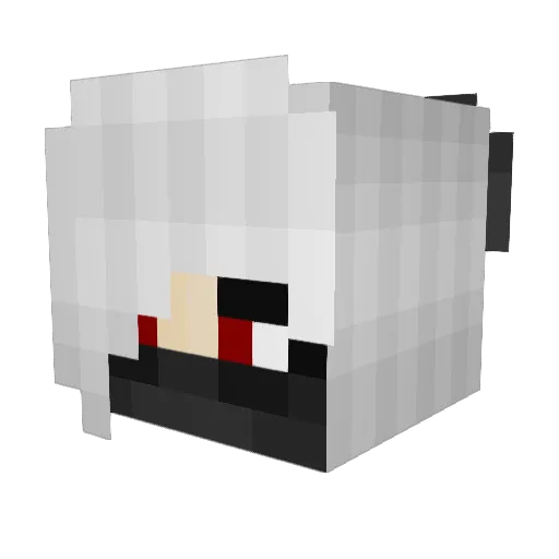 xstretu Minecraft avatar head, 3D render