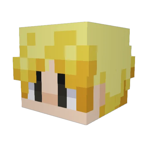 xsuiiii Minecraft avatar head, 3D render