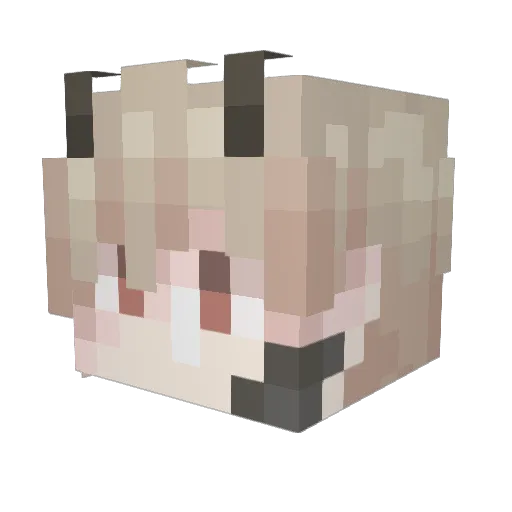xswxyad Minecraft avatar head, 3D render