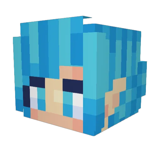 xtakun Minecraft avatar head, 3D render