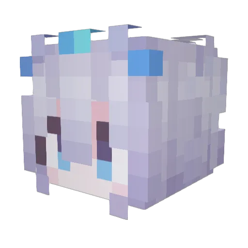xtbla Minecraft avatar head, 3D render