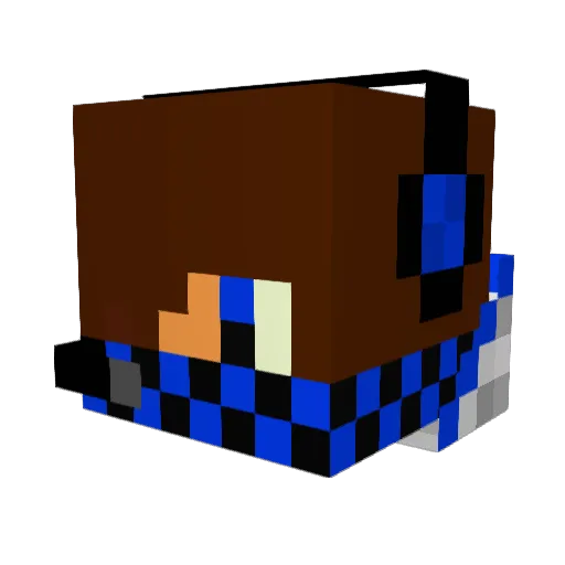 xtengoku Minecraft avatar head, 3D render