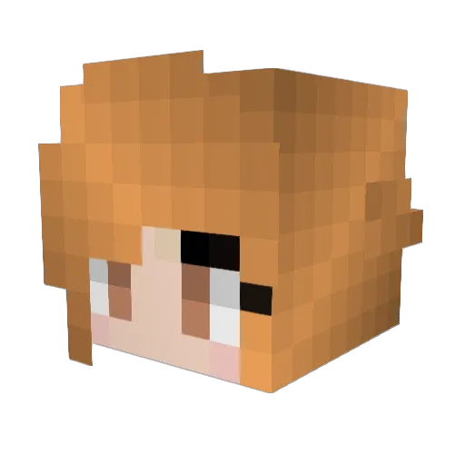 xtina01 Minecraft avatar head, 3D render