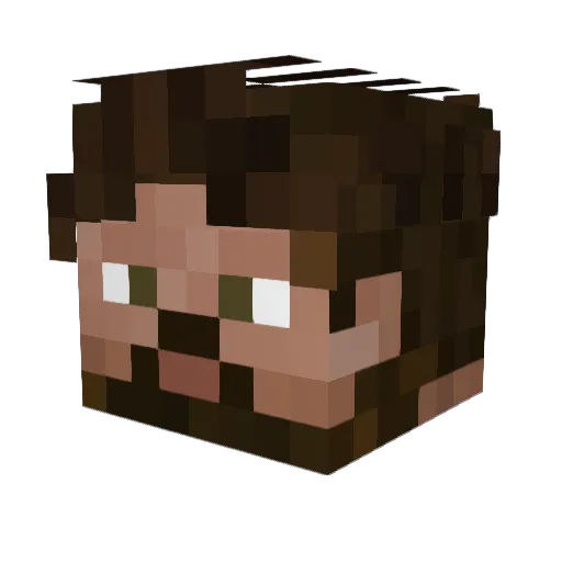 xtoic Minecraft avatar head, 3D render