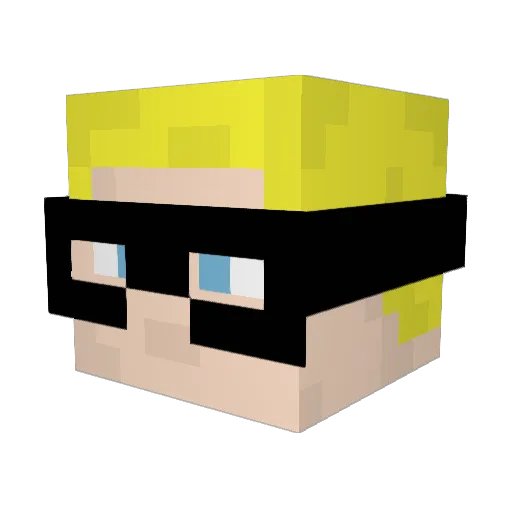 xtommyxmas Minecraft avatar head, 3D render
