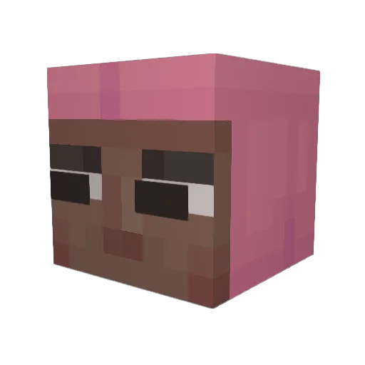 xtque Minecraft avatar head, 3D render