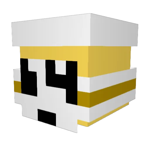 xtra_mustard Minecraft avatar head, 3D render