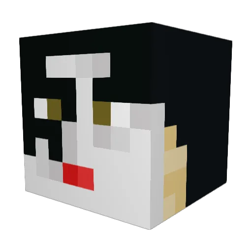xtraaahs Minecraft avatar head, 3D render