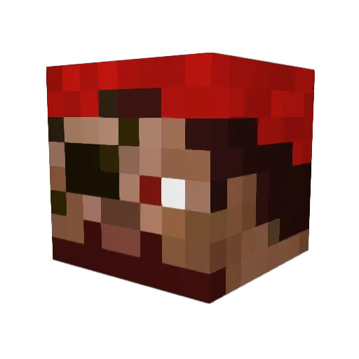 xtratnt Minecraft avatar head, 3D render