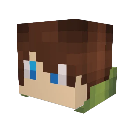 xtrxme Minecraft avatar head, 3D render