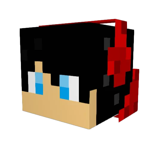 xts04 Minecraft avatar head, 3D render