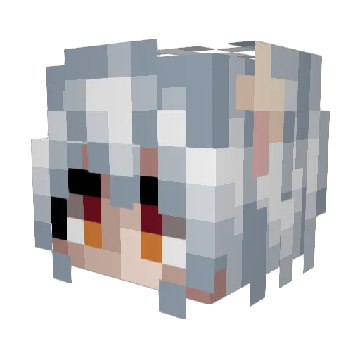 xtt Minecraft avatar head, 3D render