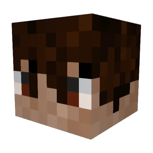 xttxtx Minecraft avatar head, 3D render