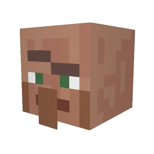 xtuxs Minecraft avatar head, 3D render